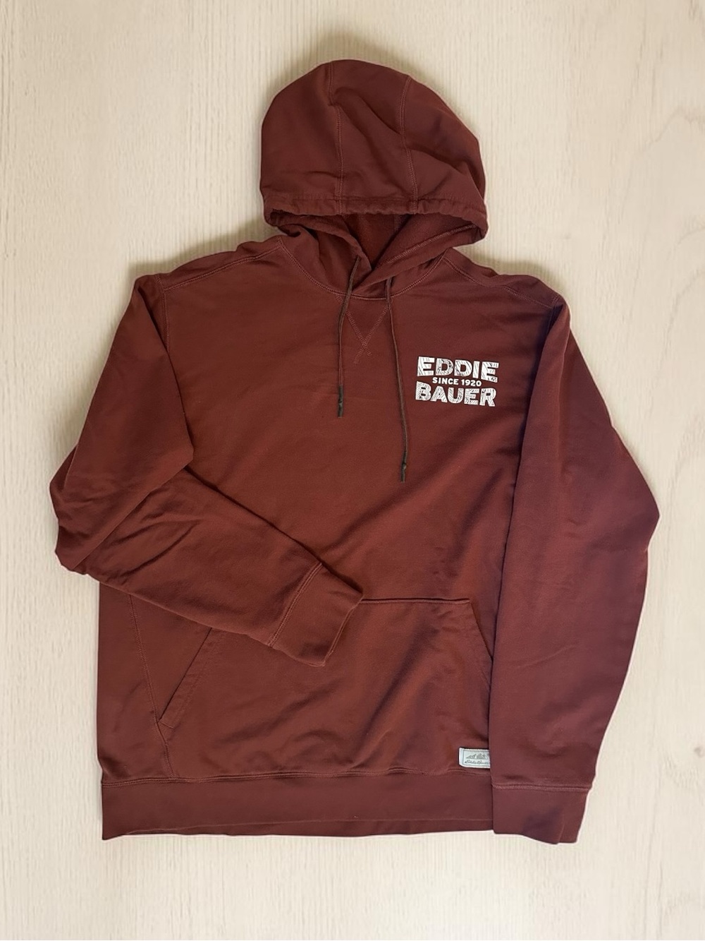 Eddie Bauer Men's Deep Maroon Hooded Pullover Size TXL